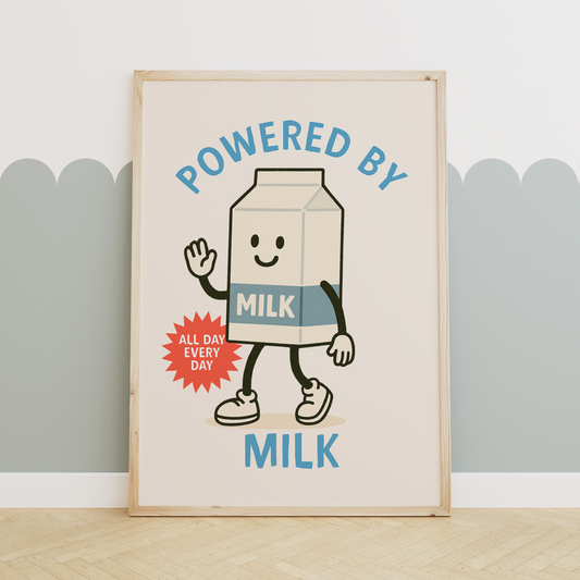 Powered By Milk | Denim and Cream | Art Print