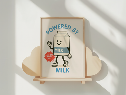 Powered By Milk | Denim and Cream | Art Print