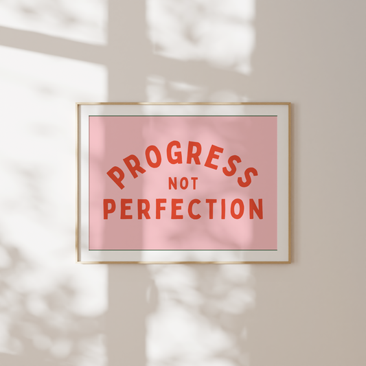 Progress Not Perfection | Lobster & Milkshake | Art Print