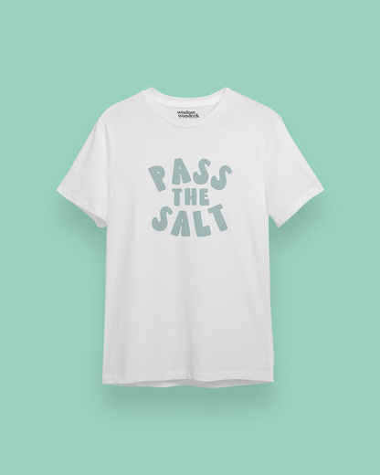 WISDOM & WONDER DESIGNS X POTS UK | Pass The Salt | Organic Unisex T Shirt