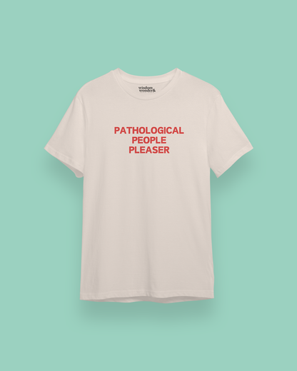 Pathological People Pleaser | Red Graphic | Organic Unisex T Shirt