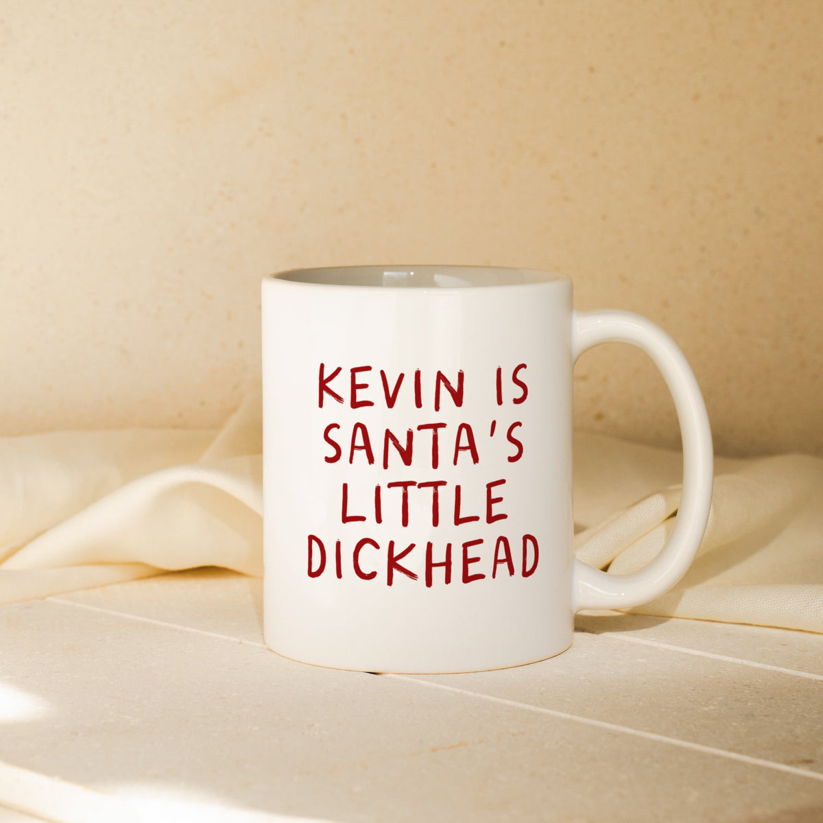 Personalised Christmas Mug | Santa's Little Dickhead