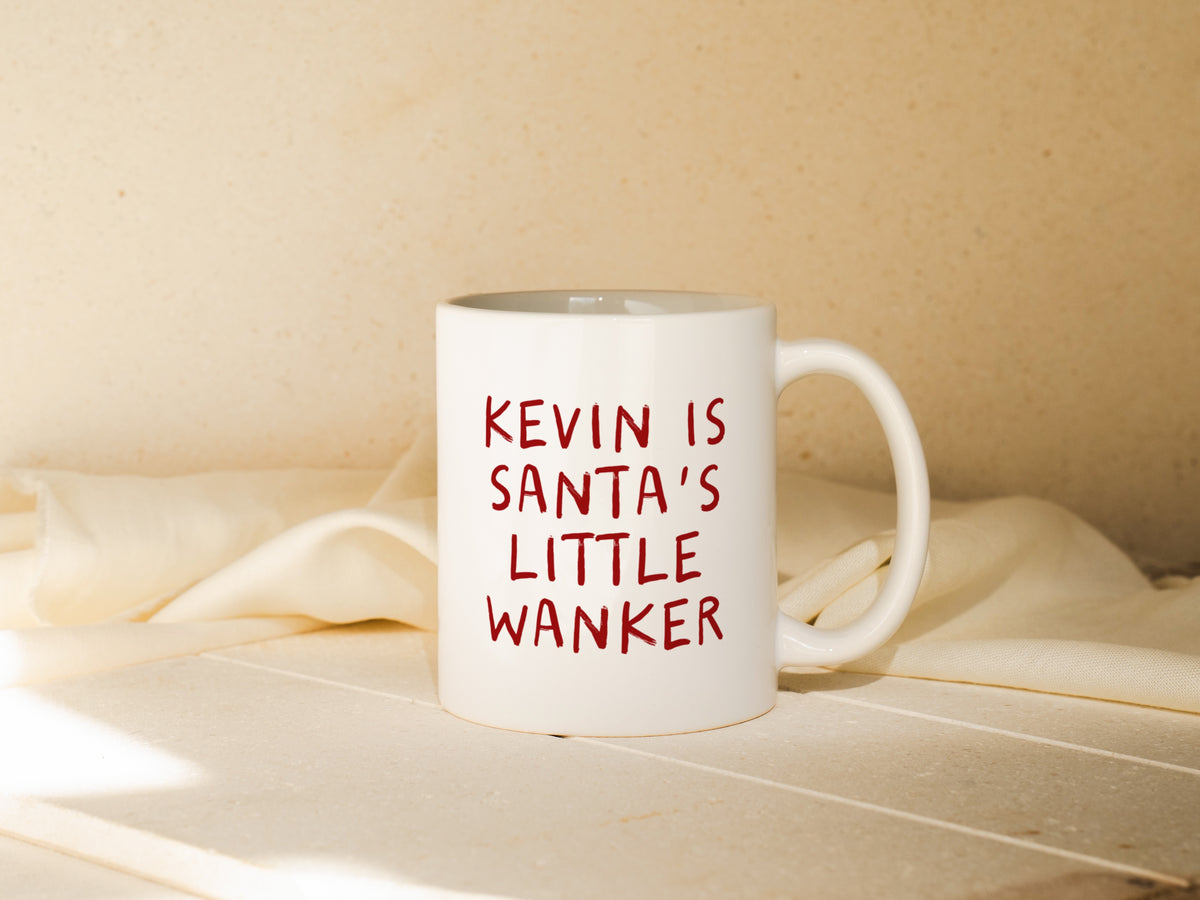 Personalised Christmas Mug | Santa's Little Wanker
