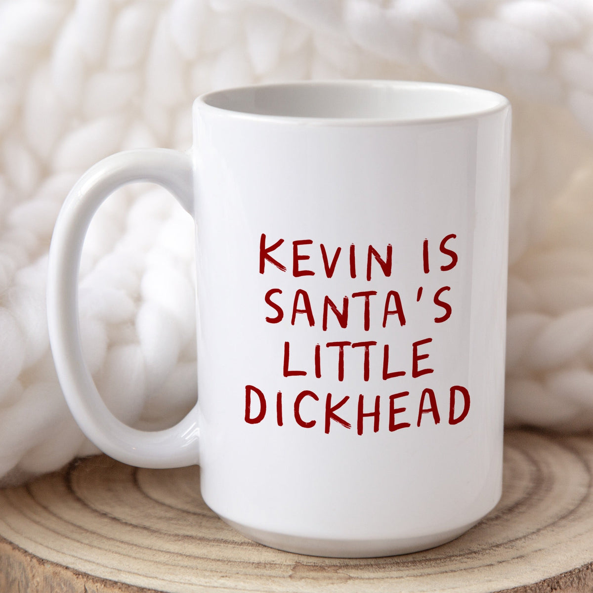 Personalised Christmas Mug | Santa's Little Dickhead