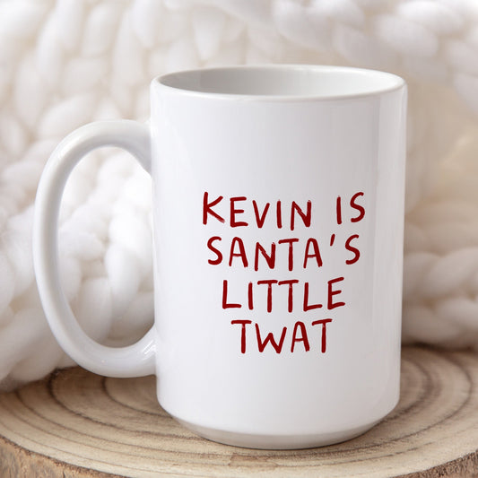 Personalised Christmas Mug | Santa's Little Twat