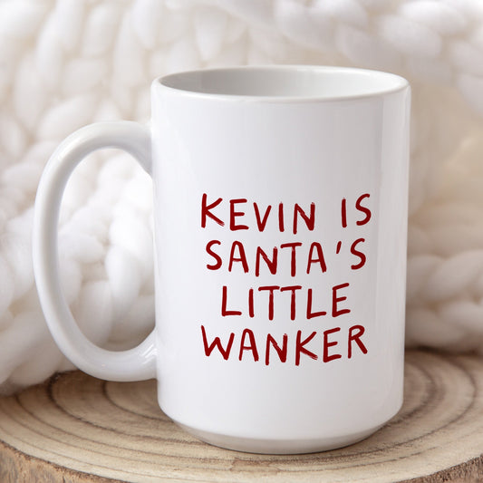 Personalised Christmas Mug | Santa's Little Wanker