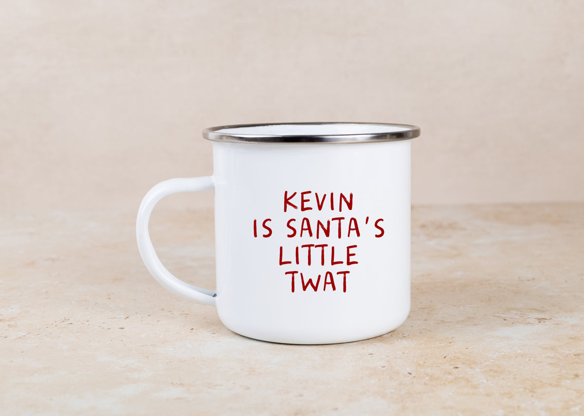 Personalised Christmas Mug | Santa's Little Twat