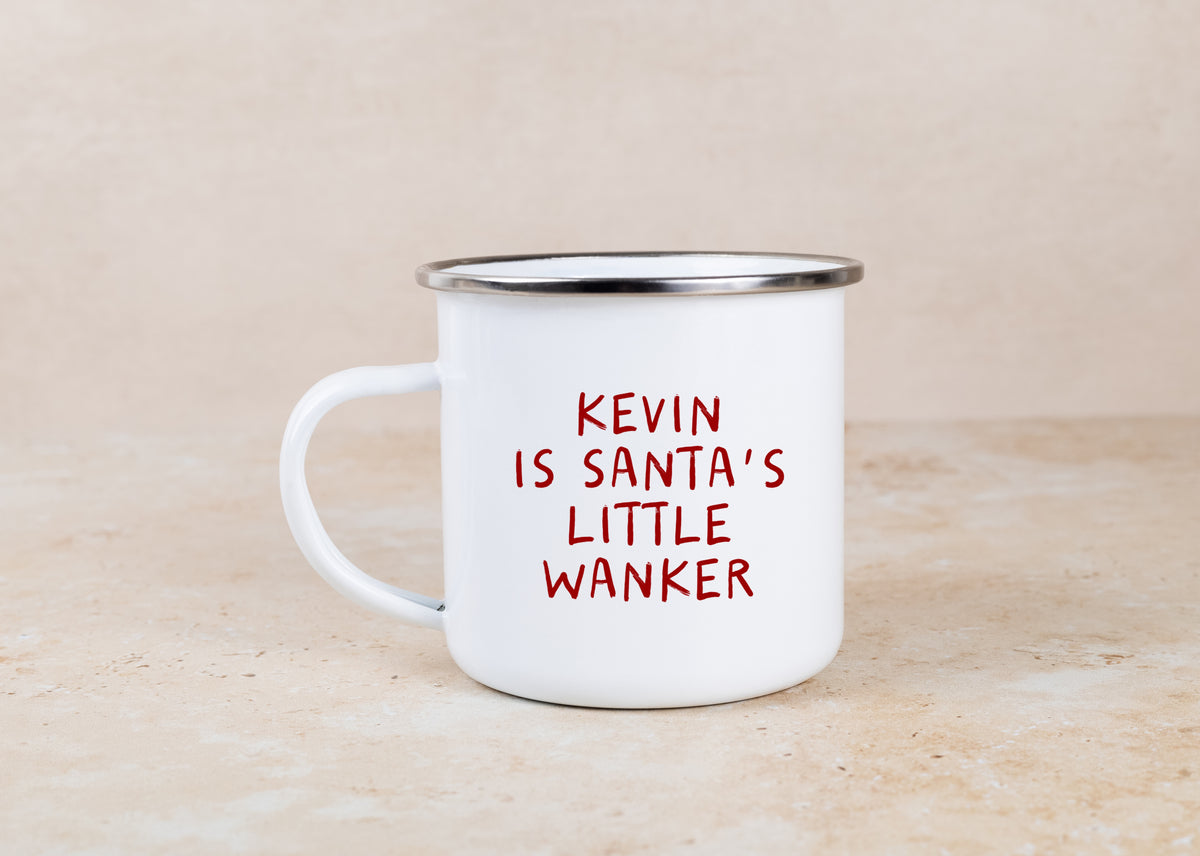 Personalised Christmas Mug | Santa's Little Wanker