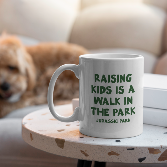 WISDOM & WONDER X HEY WONDER | Raising Kids Is A Walk in The Park | Hunter Green | Ceramic Mug