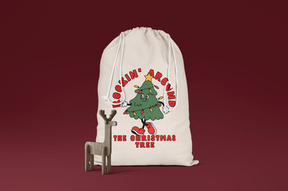Rockin' Around The Christmas Tree | Premium Cotton Christmas Sack