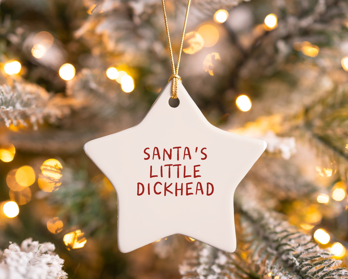 Christmas Bauble | Santa's Little Dickhead