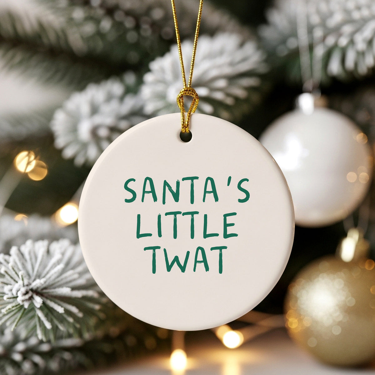 Christmas Bauble | Santa's Little Twat