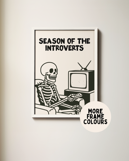 Season Of The Introverts | Black & Cream | Art Print