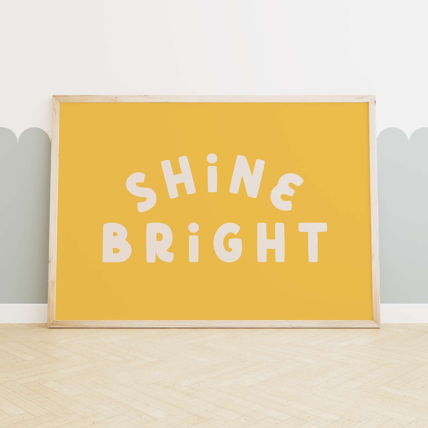 Shine Bright | Cream & Yellow | Art Print