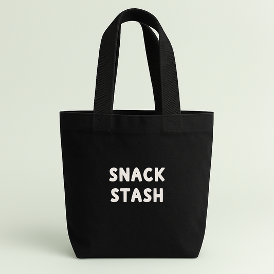 Snack Stash | Embroidered Mini Tote Bag