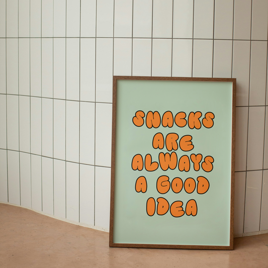 Snacks Are Always A Good Idea | Orange & Peppermint | Art Print