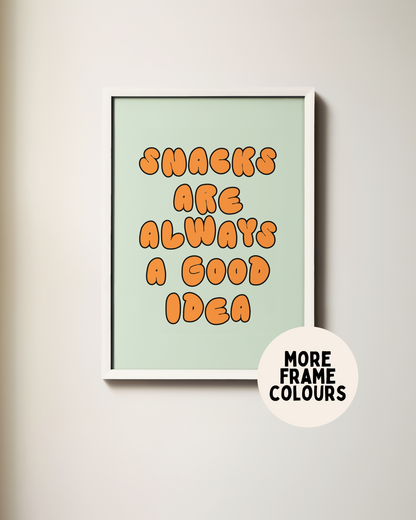 Snacks Are Always A Good Idea | Orange & Peppermint | Art Print