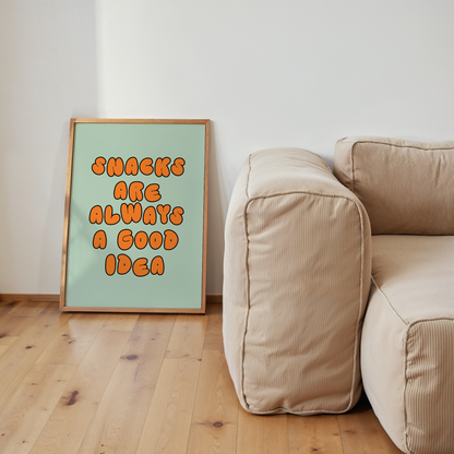 Snacks Are Always A Good Idea | Orange & Peppermint | Art Print