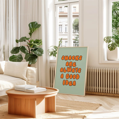 Snacks Are Always A Good Idea | Orange & Peppermint | Art Print