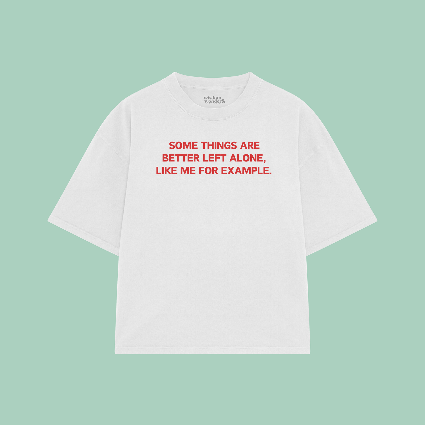 Some Things Are Better Left Alone, Like Me For Example | Boxy T Shirt