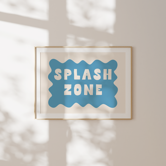 Splash Zone | Denim & Cream | Art Print