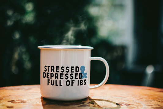 Stressed, Depressed & Full Of IBS | Enamel Mug