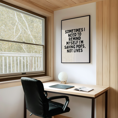 Sometimes I Need To Remind Myself | Black & Cream | Art Print