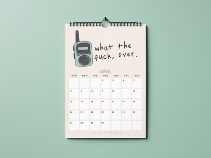 2025 Sweary Calendar | Here We Fucking Go Again | Wall Calendar