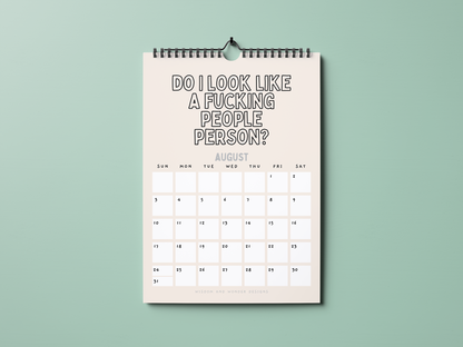 2025 Sweary Calendar | Here We Fucking Go Again | Wall Calendar