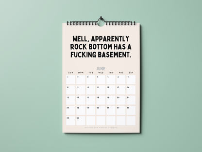 2025 Sweary Calendar | Here We Fucking Go Again | Wall Calendar