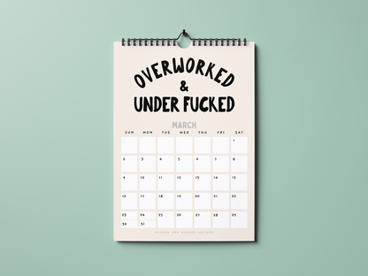 2025 Sweary Calendar | Here We Fucking Go Again | Wall Calendar