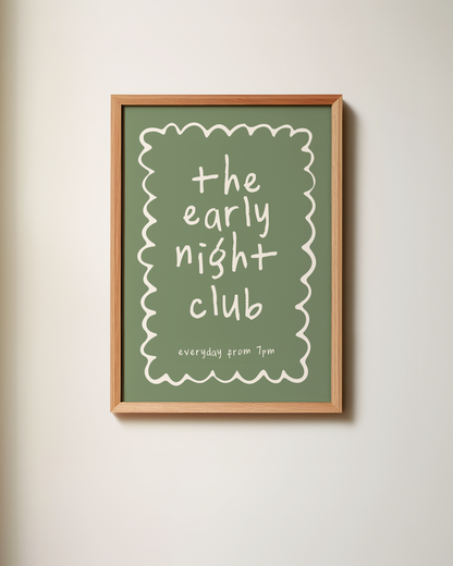 The Early Night Club | Art Print