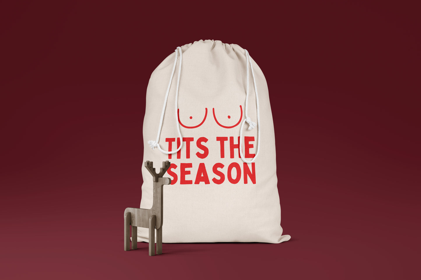 Tits The Season | Premium Cotton Christmas Sack