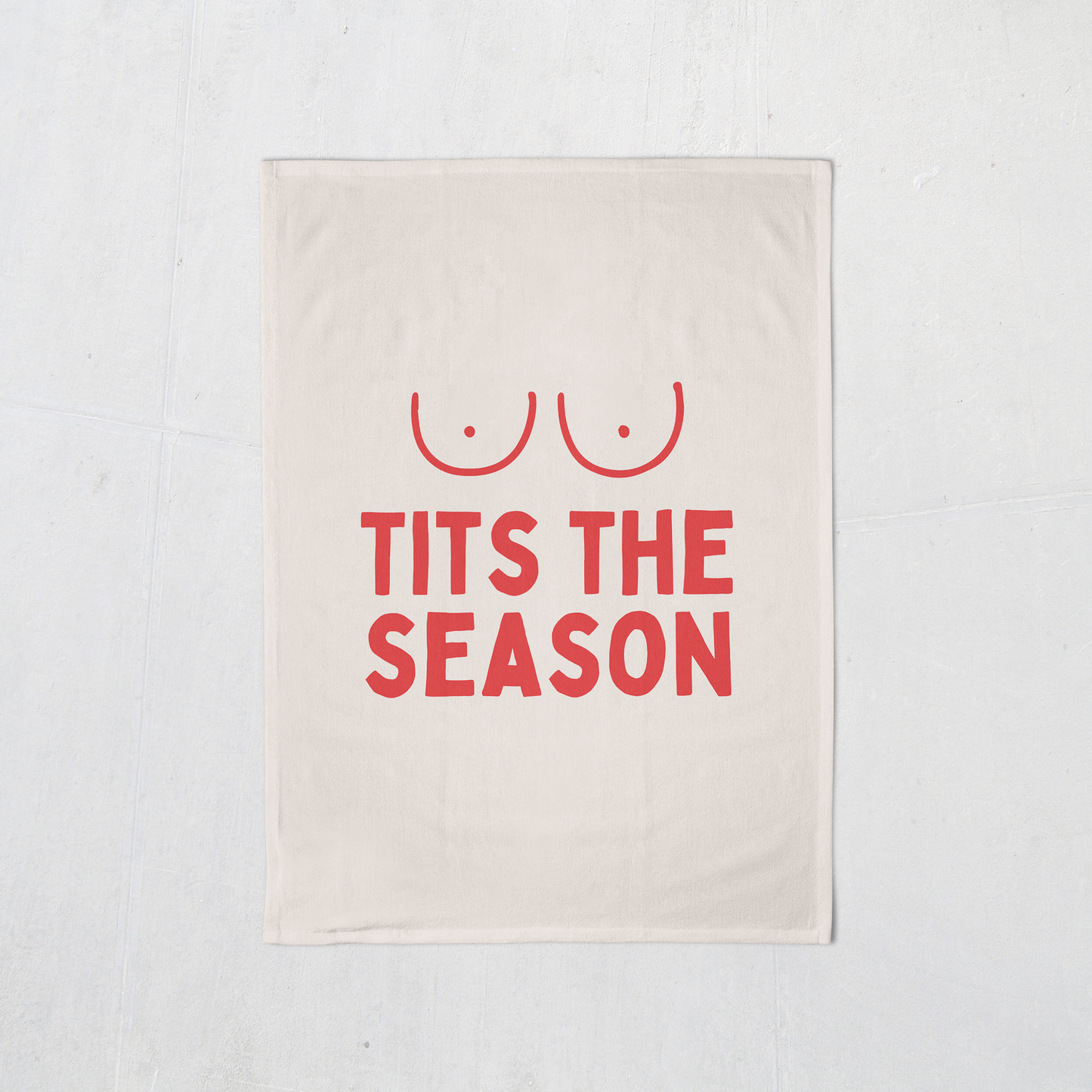 Tits The Season | Christmas Tea Towel
