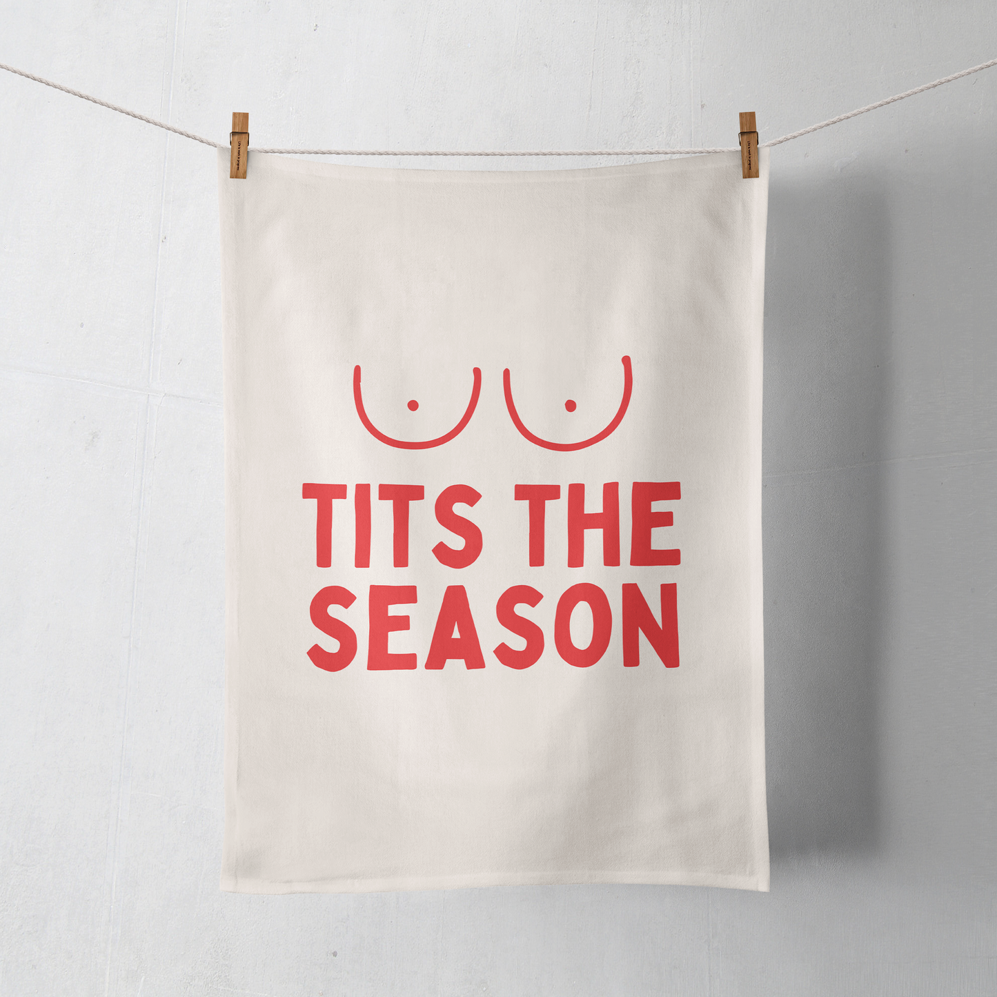 Tits The Season | Christmas Tea Towel