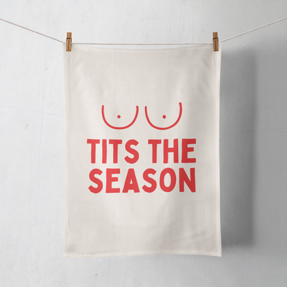 Tits The Season | Christmas Tea Towel