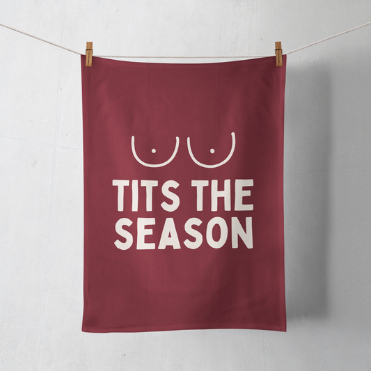 Tits The Season | Christmas Tea Towel