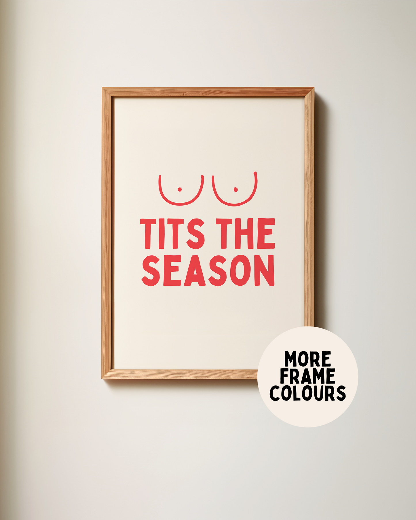 Tits The Season | Christmas Art Print