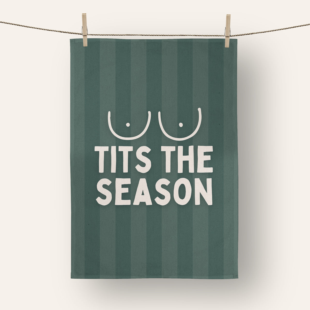 Tits The Season | Christmas Tea Towel