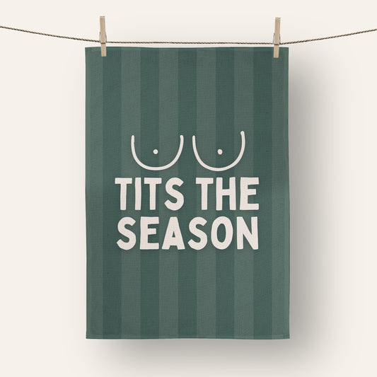 Tits The Season | Christmas Tea Towel
