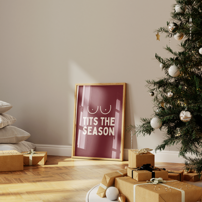 Tits The Season | Christmas Art Print