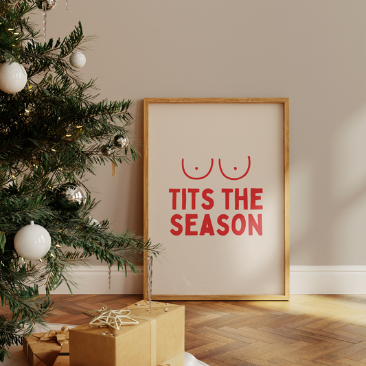Tits The Season | Christmas Art Print