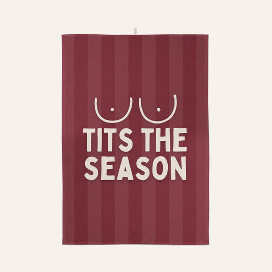 Tits The Season | Christmas Tea Towel