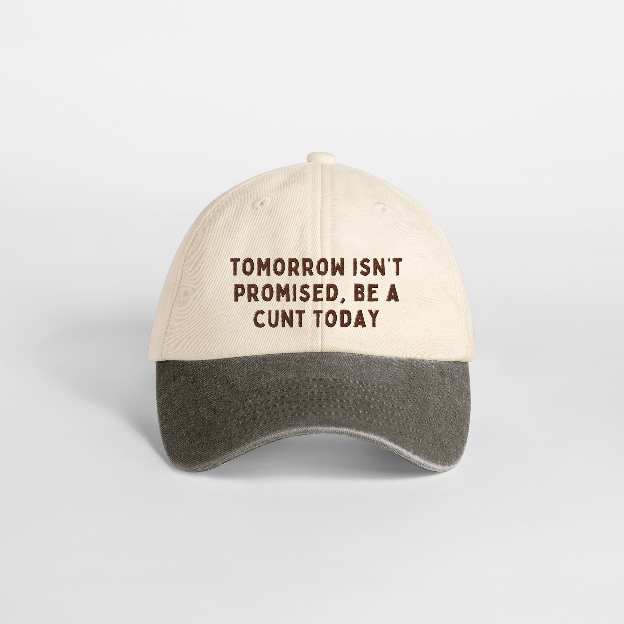 Tomorrow Isn't Promised, Be A Cunt Today | Vintage Two Tone Cap