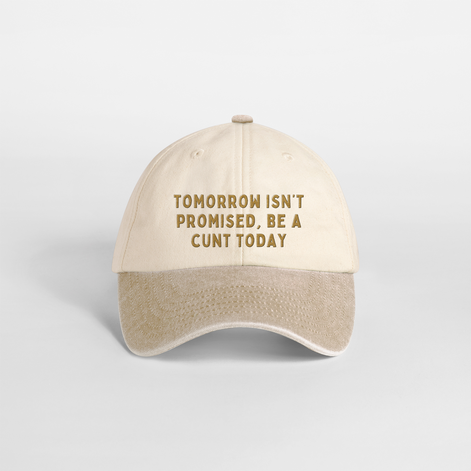 Tomorrow Isn't Promised, Be A Cunt Today | Vintage Two Tone Cap