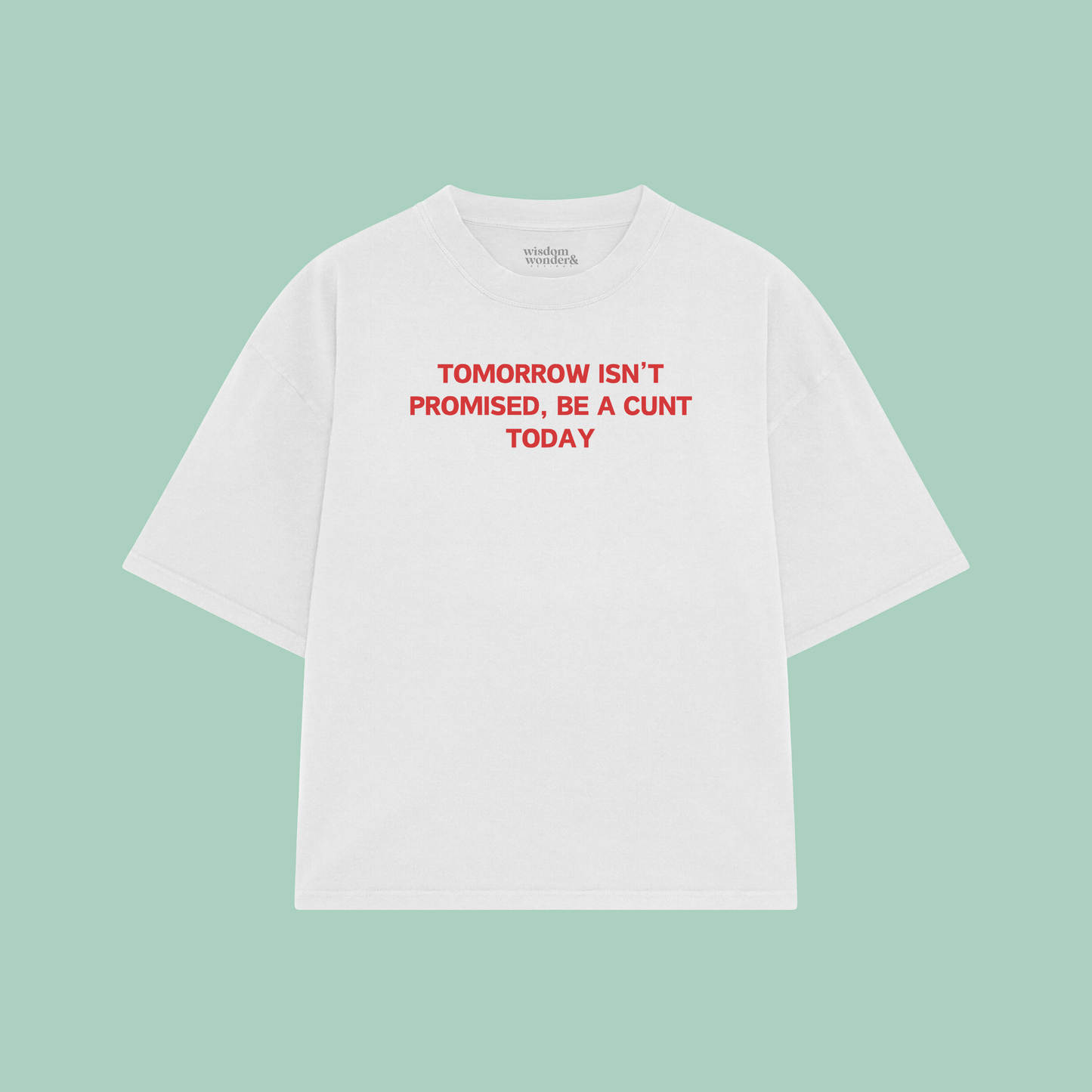Tomorrow Isn't Promised, Be A Cunt Today | Boxy T Shirt