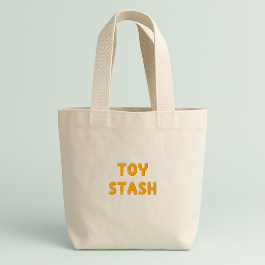 Toy Stash | Embroidered Mini Tote Bag