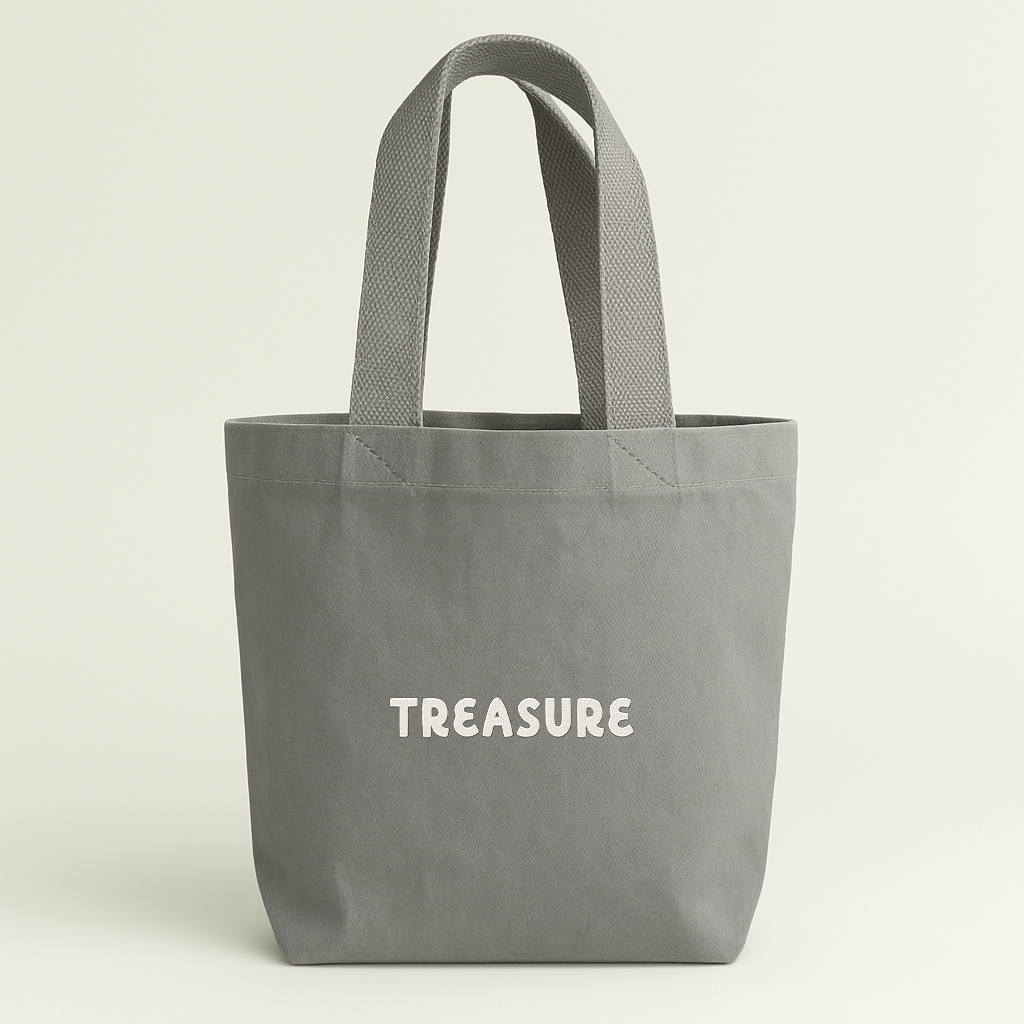 Treasure | Embroidered Mini Tote Bag