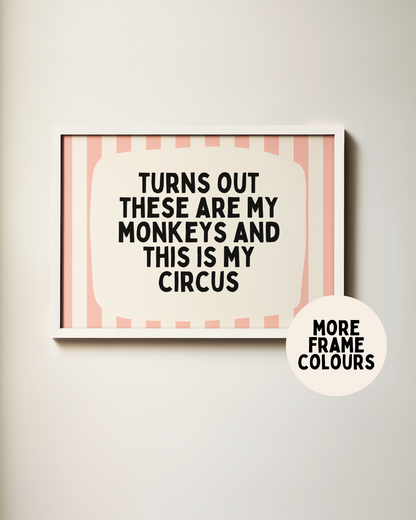 Turns Out There Are My Monkeys | Peach and Cream | Art Print