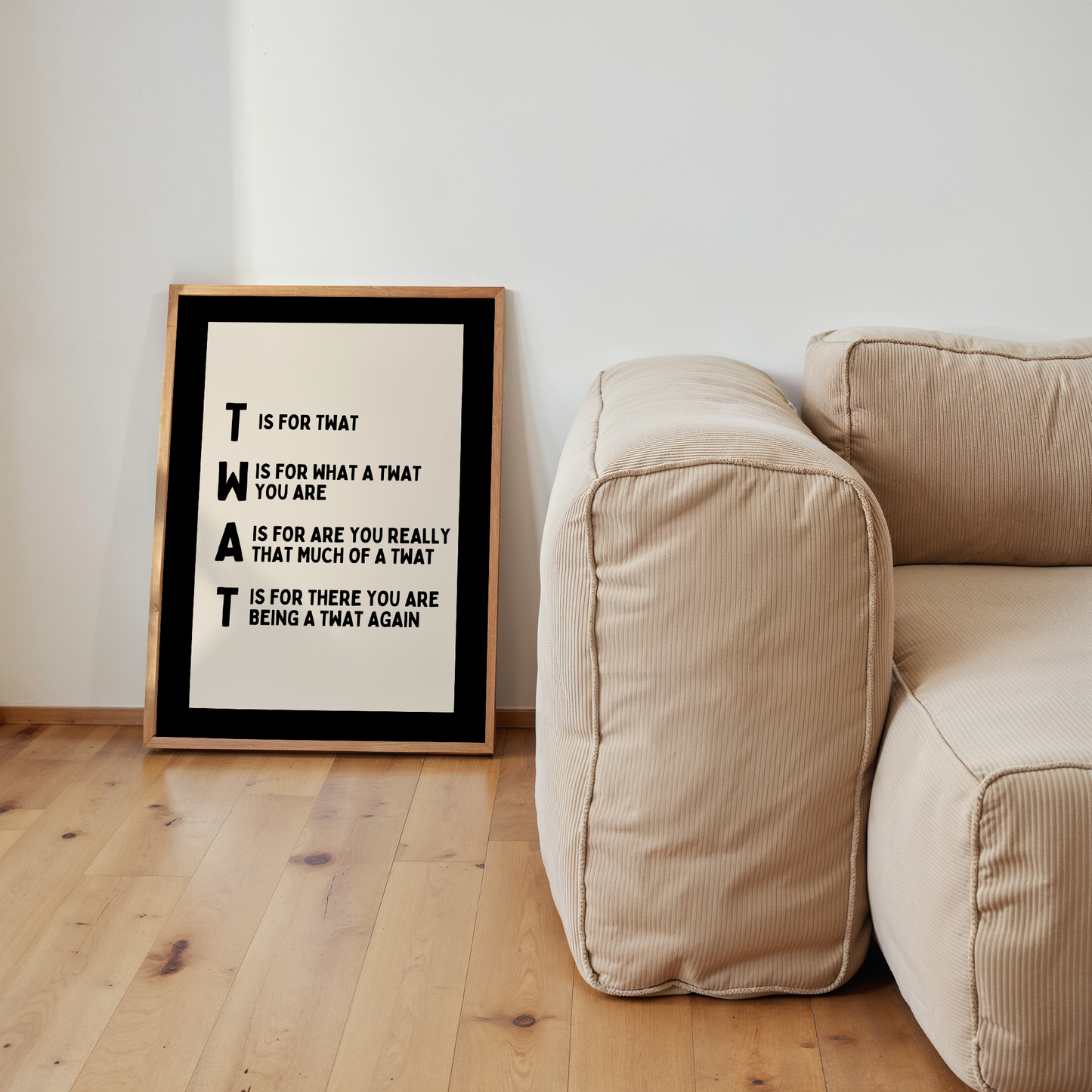 Twat | Black & Cream | Art Print